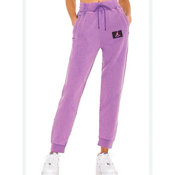 Jordan Pants - Jordan Flight Fleece Womens Wild Violet Pants Size XL